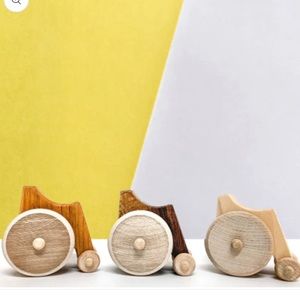 Montessori Bundle:3 Big Wheel Little Wheel by LOCKWOOD wooden push car toy